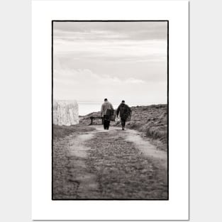 Fishermen heading home past the Mull of Galloway lighthouse - Scotland Posters and Art